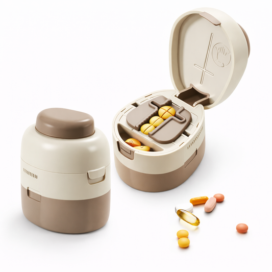 Pillensnijder met opbergvak